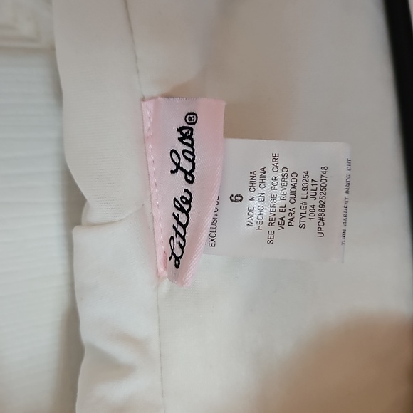 White Sparkle Sequin Zip Faux Fur Jacket Sz 6 - Picture 5 of 5